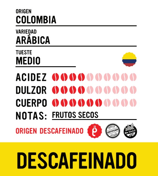 [01010008] COLOMBIA DESCAFEINADO x kg.