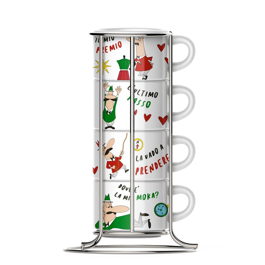 [06050022] SET4 TAZAS APILABLES ITALIA