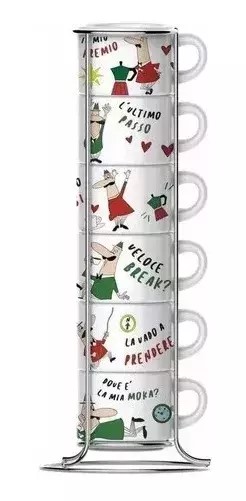 [06050023] SET 6 TAZAS APILABLES ITALIA